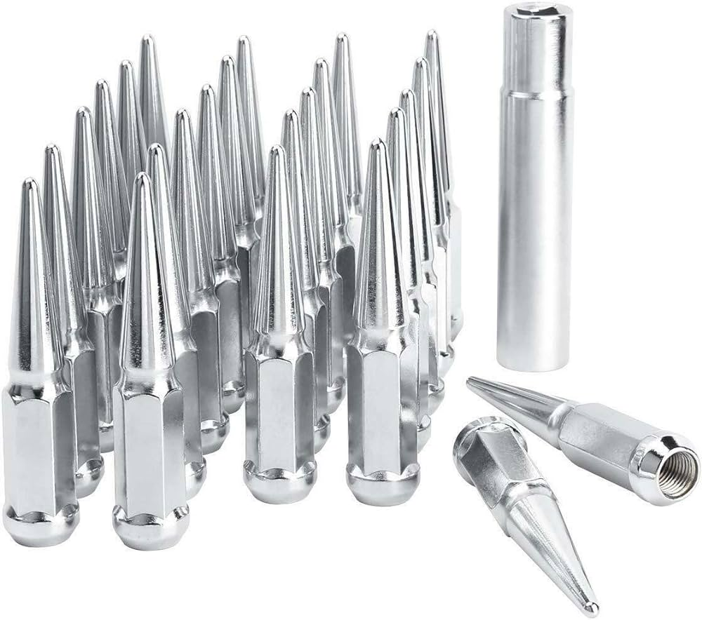 24 ÉCROUS DE CROIX ÉTENDUS À POINTES EN ACIER CHROME 12x1,5 POUR SILVERADO SIERRA SUBURBAN