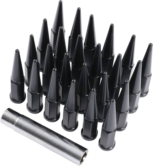 24 ÉCROUS DE CROIX ÉTENDUS À POINTES EN ACIER NOIR 12x1,5 POUR SILVERADO SIERRA SUBURBAN