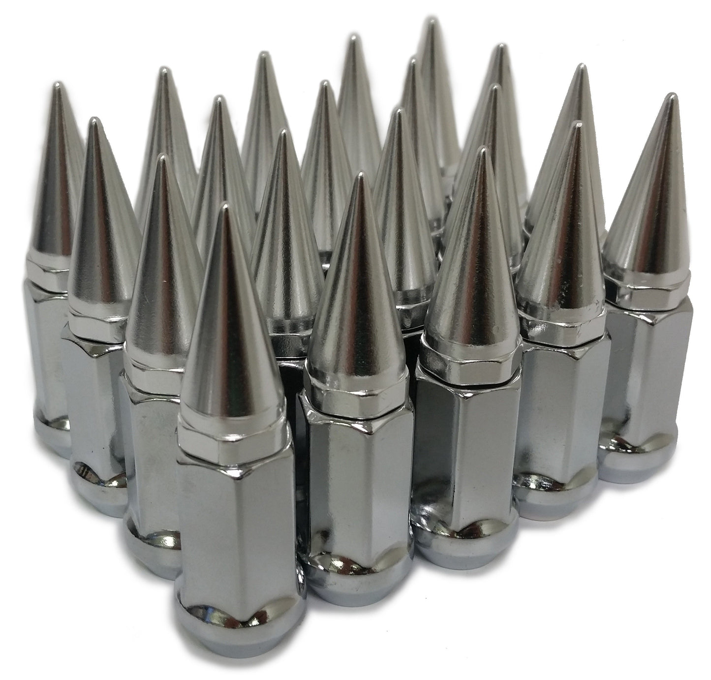 24 ÉCROUS DE CROIX ÉTENDUS À POINTES CHROMÉS 12x1,5 POUR SILVERADO, SIERRA, SUBURBAN
