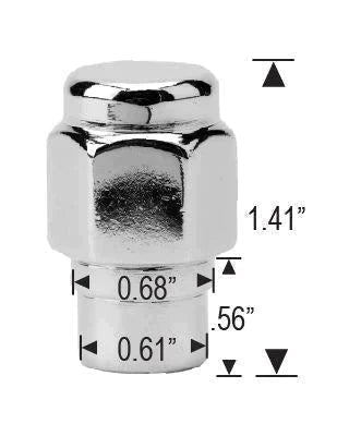 Appliance Roto Step Mag Style Lug Nuts 1/2-20 Chrome AKA 1/2x20