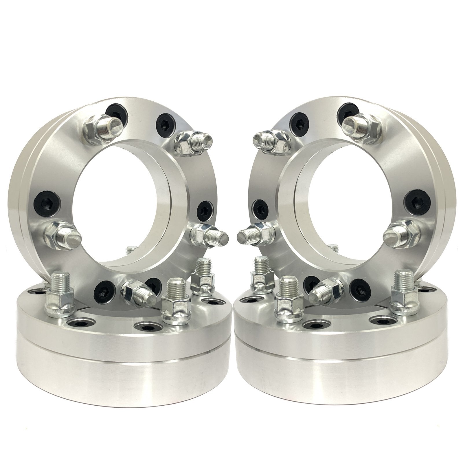 4pc Billet Aluminum Wheel Spacers – Convert 6x5.5 To 5x4.75 | 2" Thick | M14x1.5 Studs