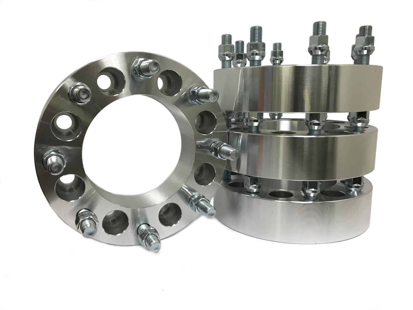 4X 8X6.5 To 8X180 Wheel Adapters Spacers | 2 Inch or 50mm Thick 14X1.5 Studs | 8X165.1 To 8X180
