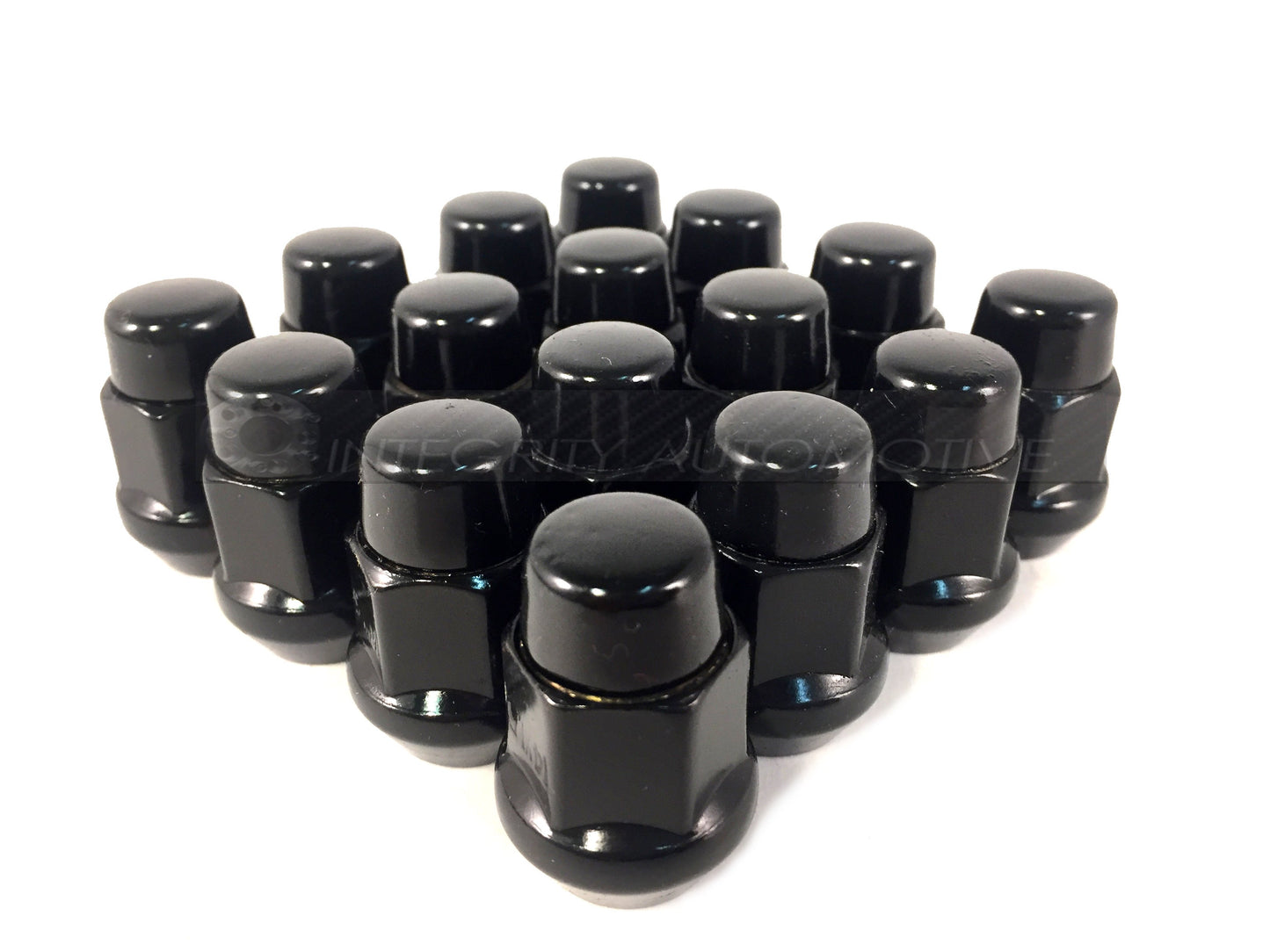 20 ÉCROUS NOIR | 12X1,5 | Gland renflé à extrémité fermée | 5X4,5 | 5X114.3