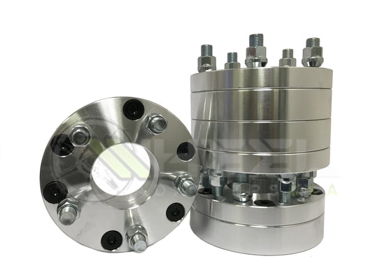 6x120 To 5x4.75 Wheel Spacer Adapters 14x1.5 Studs 2" Inch Thick | Use 5x120.7 Wheels On 6x4.75 Trucks