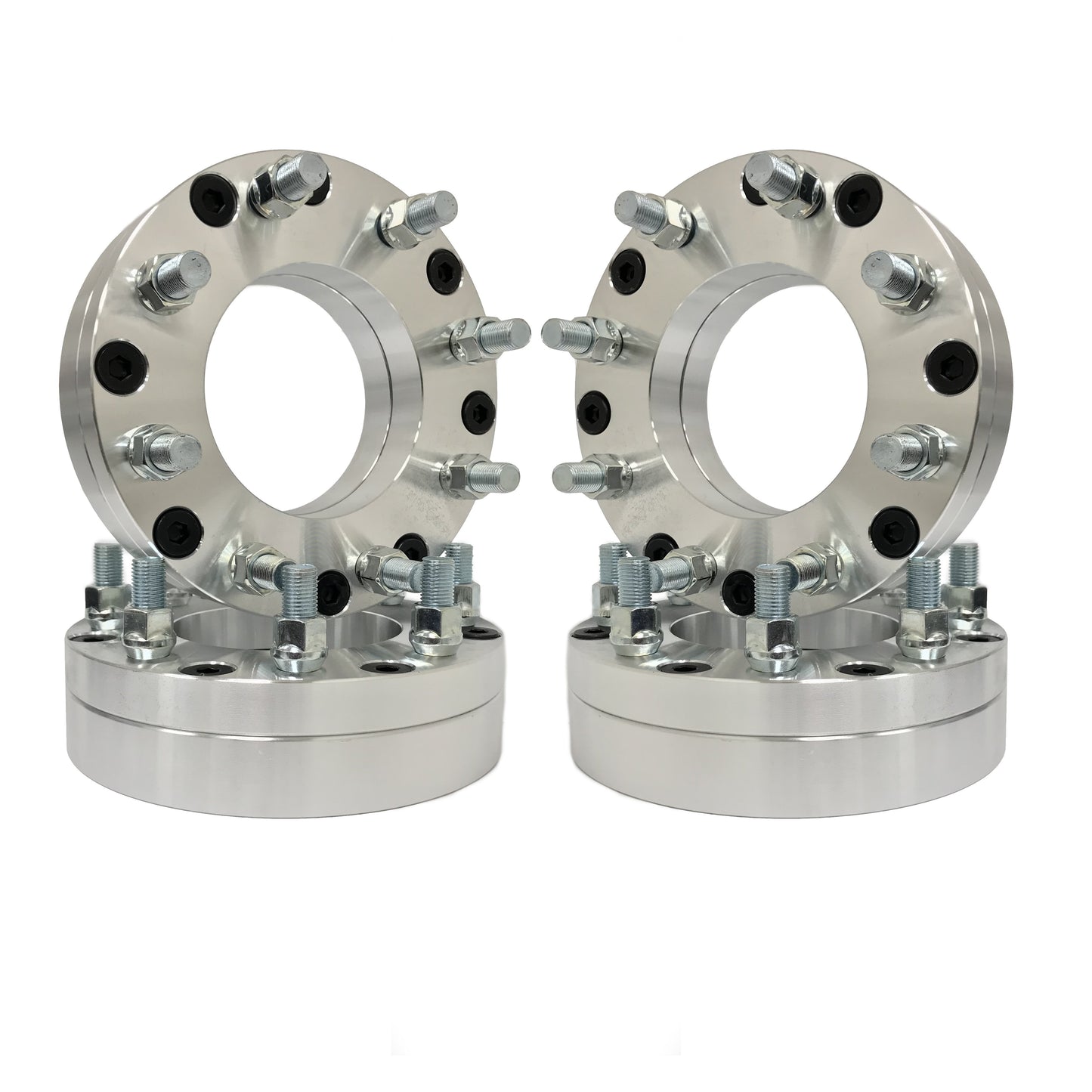 6X5.5 TO 8X6.5 WHEEL ADAPTERS | USE 8 LUG WHEELS ON 6 LUG TRUCK | 2" INCH THICK | 14x1.5 ALSO KNOWN AS 6X139.7 TO 8X165.1 6 TO 8 LUG