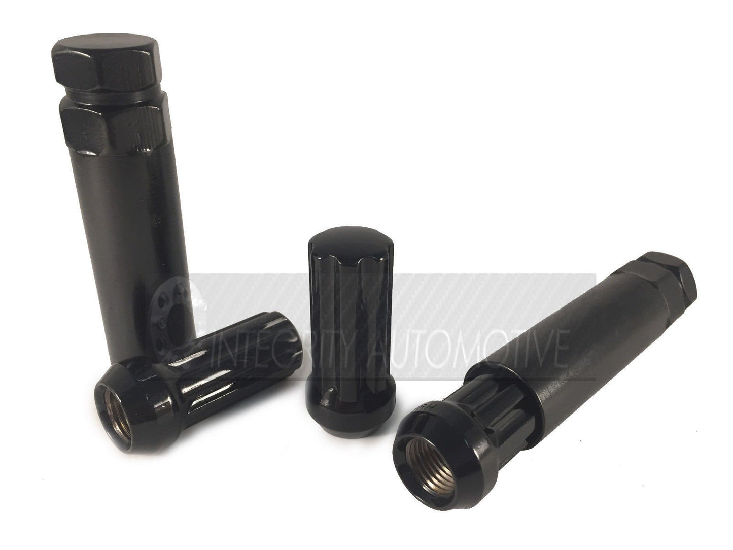 32 BLACK SPLINE LUG NUTS +2 KEYS | 14X1.5 | CHEVY GMC | SILVERADO HUMMER | 8X6.5 - Wheel Adapters USA - 3
