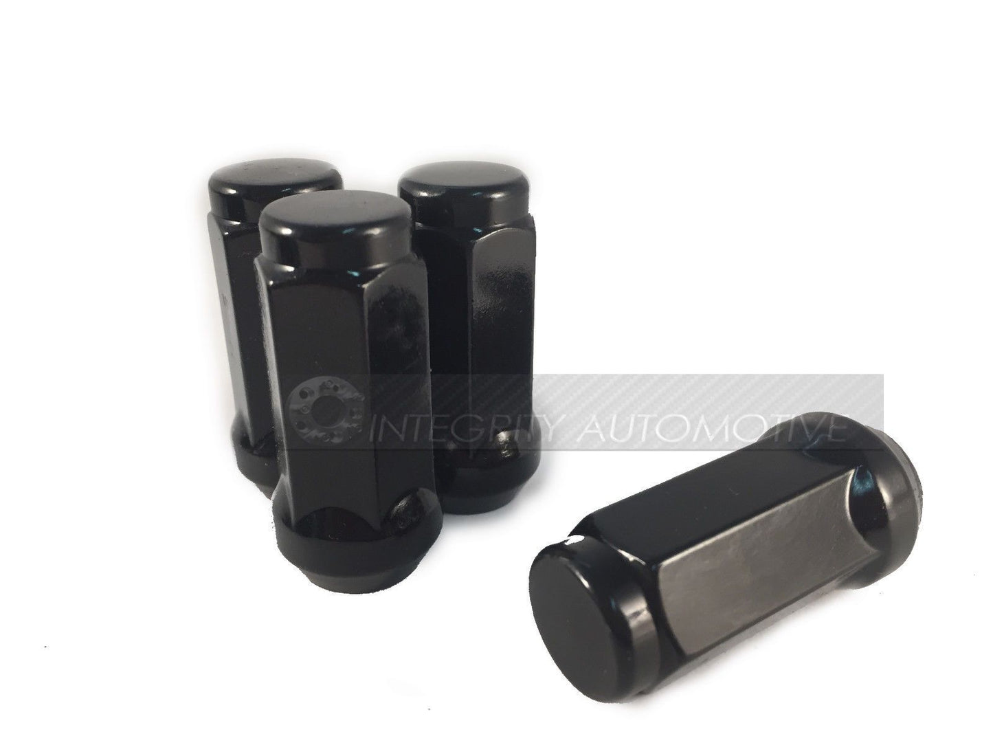 32 tuercas de bellota abultadas negras 9/16 | Se adapta a ruedas Dodge Ram Aftermarket de 8 lengüetas de 8 x 6,5
