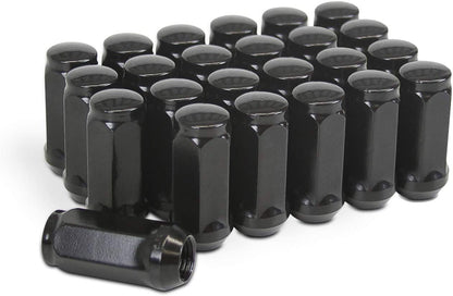 32 écrous de roue bombés noirs 1/2"-20 | Convient aux 8 roues de rechange pour camion Ford Ford, jantes 8 x 6,5 et jantes.