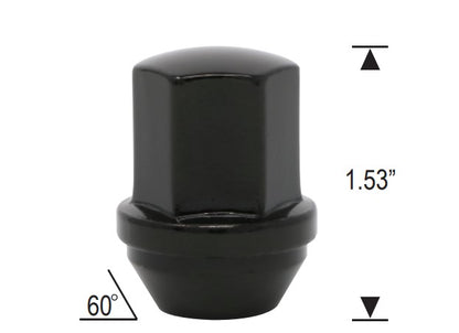 23 JEEP OEM BLACK LUG NUTS | 1/2-20 | CLOSED END 5X5, 5X4.5, 5X5.5 BULGE ACORN LUGS PLUS 3 EXTRA LUGS FOR JEEP 5TH WHEEL