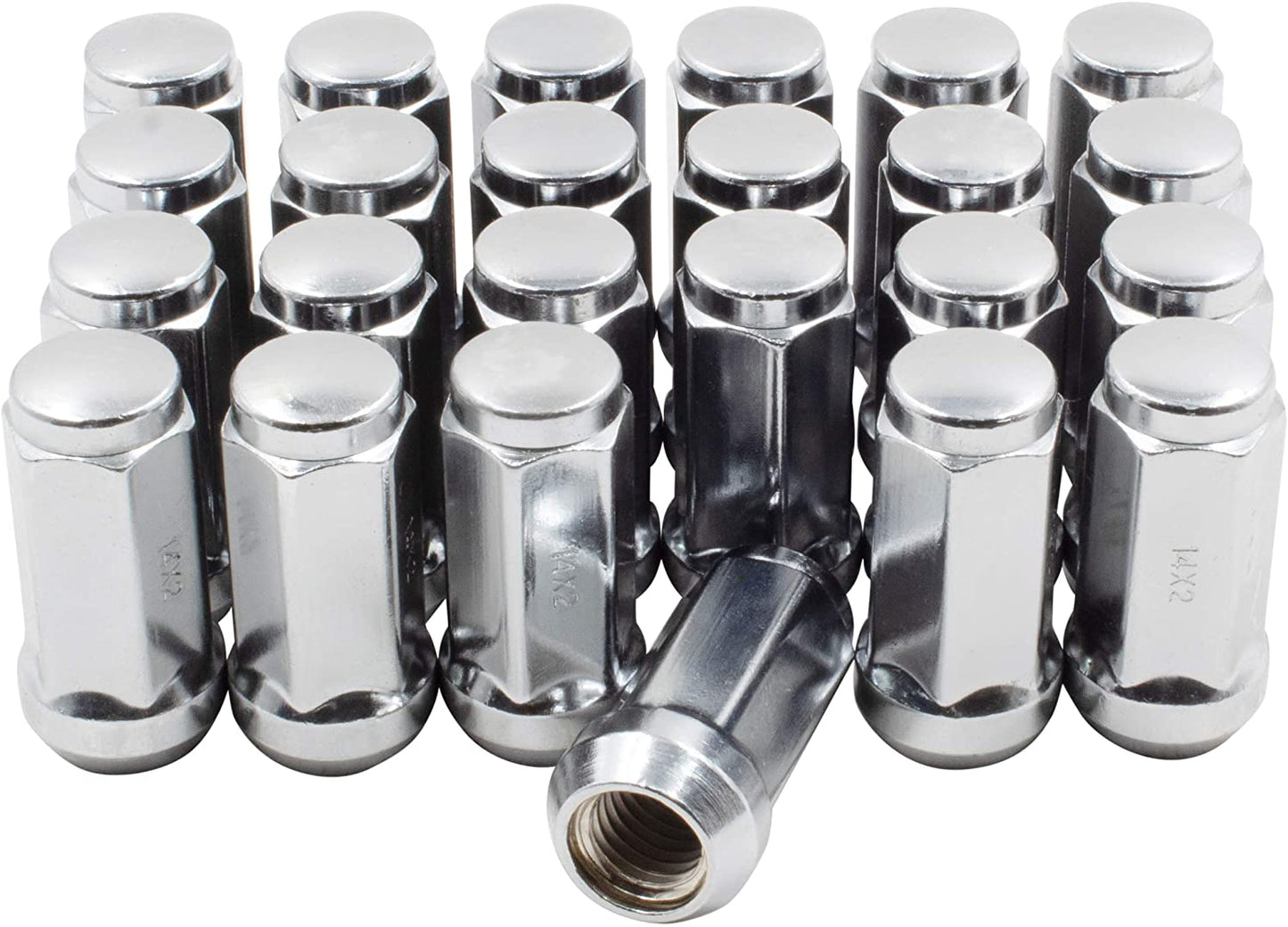 32X FORD TRUCK CHROME LUG NUTS 9/16 THREAD 1.9" TALL | FITS ALL 1980-1998 F-250 F-350