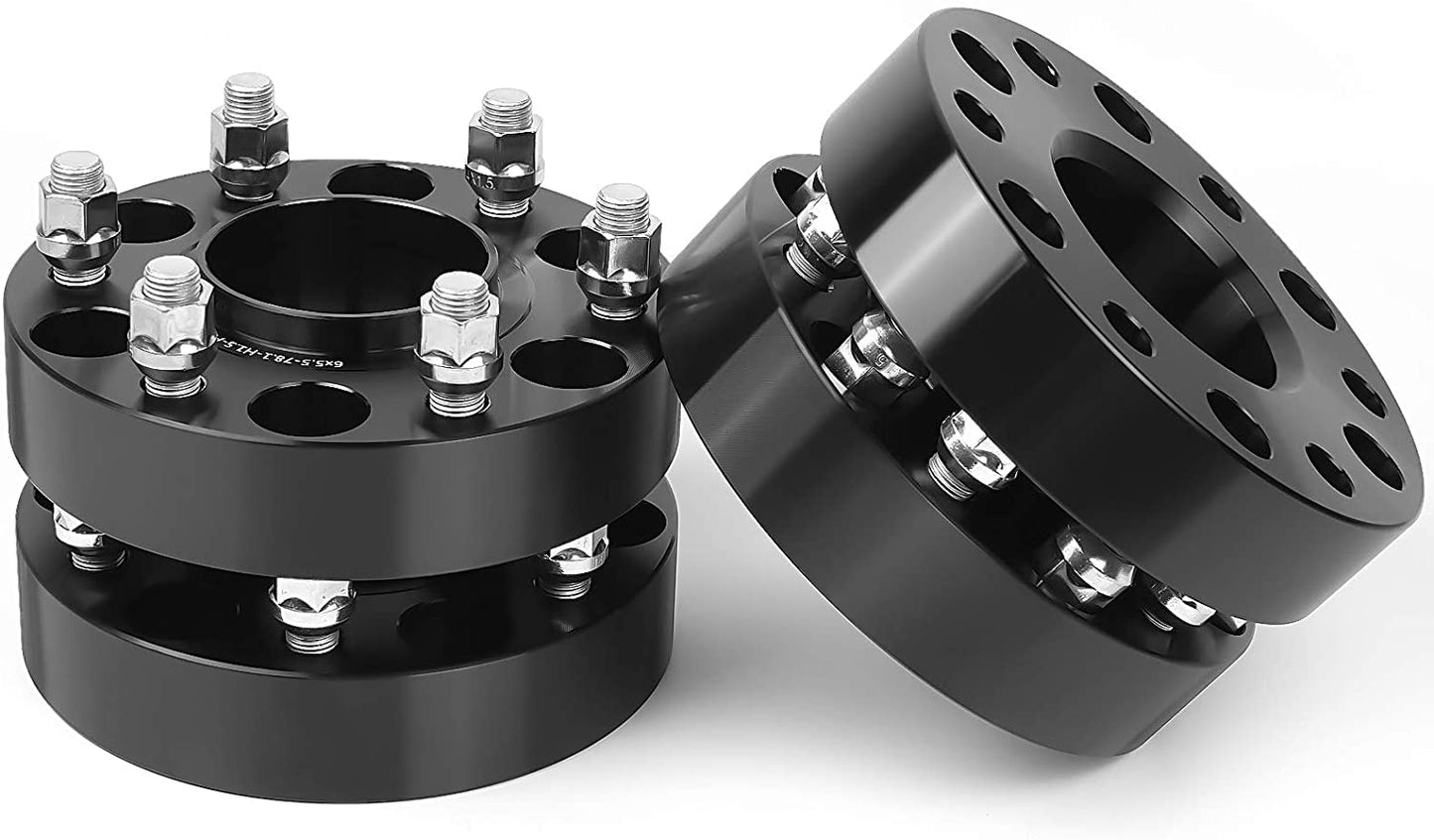 Espaciadores de ruedas de 6X5,5 a 6X5,5 | Adaptadores | 1.5" | 14X1.5 Stud Chevy GMC | 6x139.7 | Centro de buje de 78.1 mm