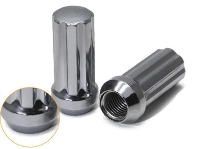 32 tuercas estriadas cromadas 8X6.5 | Hilo 9/16 | Dodge Ram Ford F-250 Chevy 2Llaves