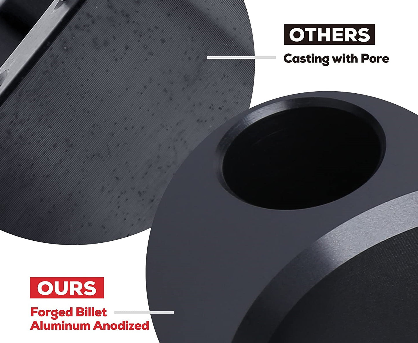 Espaciadores de rueda centrados en buje negro de 5x4,5, pernos de 1/2"-20 para vehículos Jeep y Dodge (5x114,3)