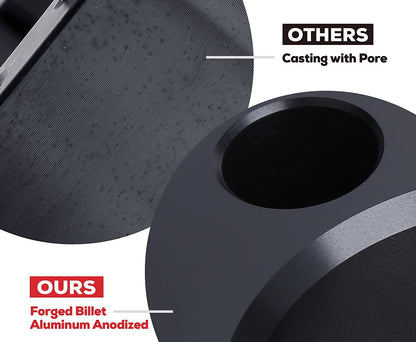 Espaciadores de rueda centrados en buje negro de 5x4,5, pernos de 1/2"-20 para vehículos Jeep y Dodge (5x114,3)