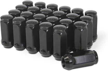 32 écrous de roue bombés noirs 1/2"-20 | Convient aux 8 roues de rechange pour camion Ford Ford, jantes 8 x 6,5 et jantes.