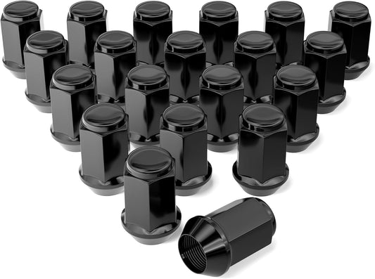 Tuerca de bellota Bulge 12x1,5 negra hexagonal de 3/4"