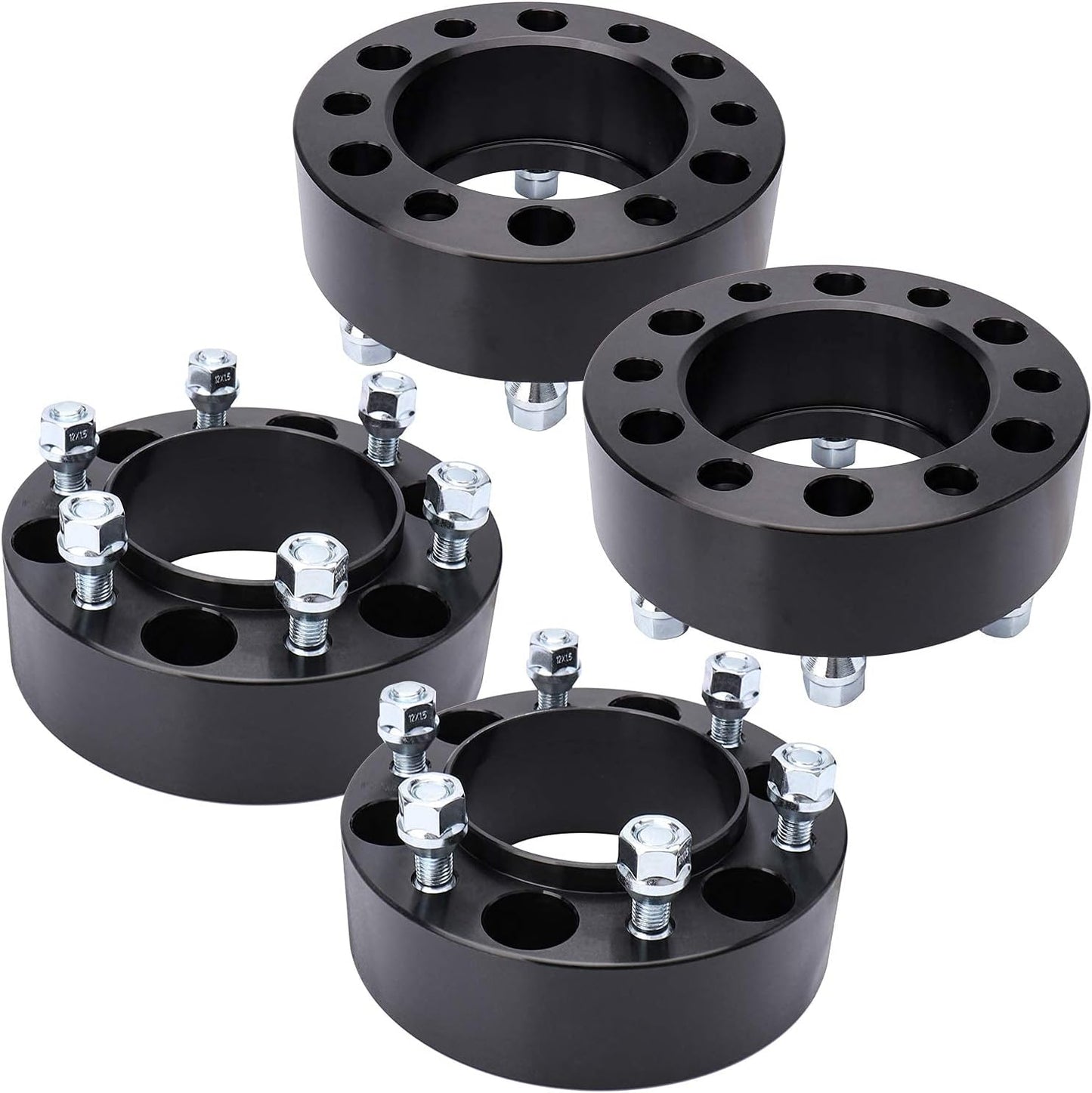 6X5.5 To 6X135 Hub Centric Wheel Adapters 1", 1.25", 1.5", or 2" inch Thick 14X1.5 Studs Converts Chevy GMC Trucks to Ford Wheels