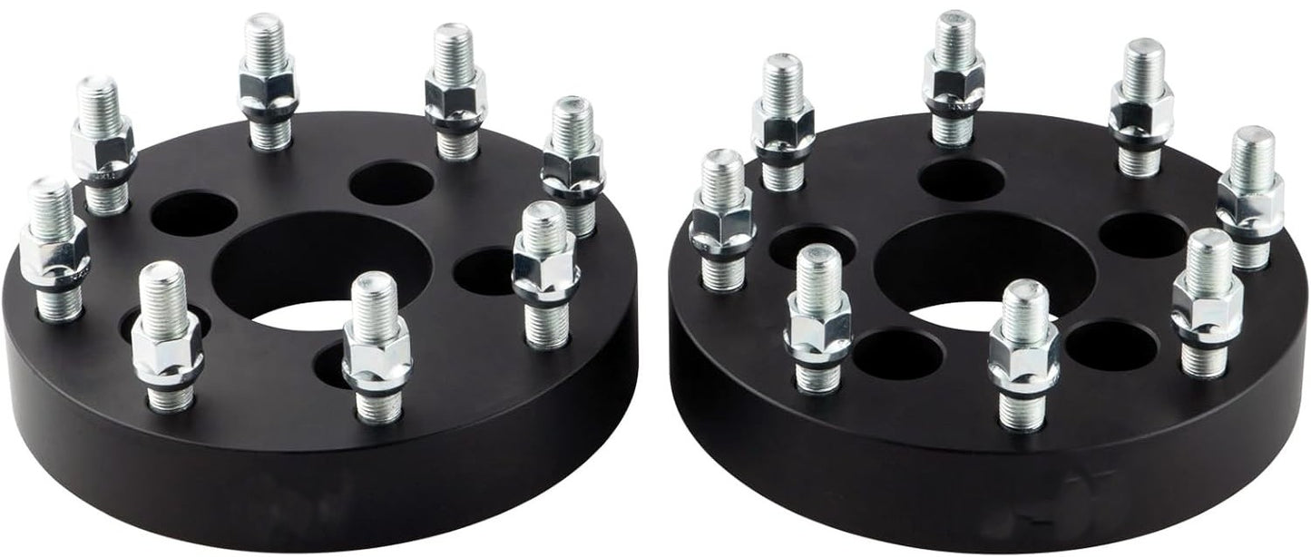 2 ADAPTADORES ESPACIADORES DE RUEDAS 5X5 A 8X6.5 | COLOQUE 8 RUEDAS DE LUG EN UN COCHE DE 5 LUG | 2" PULGADAS DE GROSOR 14X1.5