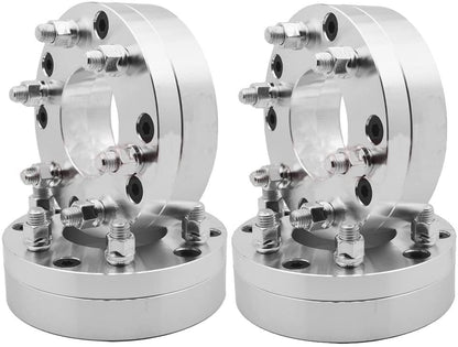 4Pc 5x4.75 To 6x5.5 Wheel Adapters 2" Inch Thick 12x1.5 Studs Use 6 Lug Wheels On 5 Lug Vehicle | 5x120.7 to 6x139.7