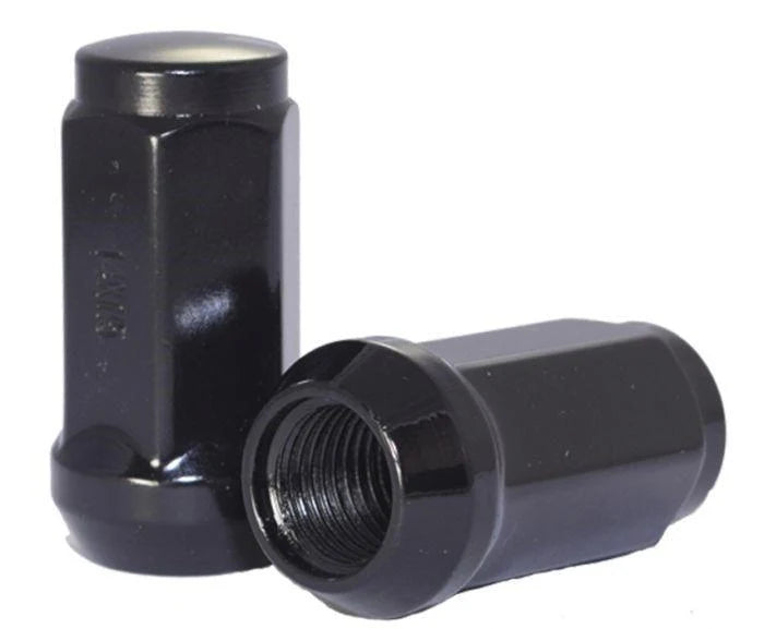 Tall Bulge Acorn Lug Nut 12x1.5 Black 3/4" Hex