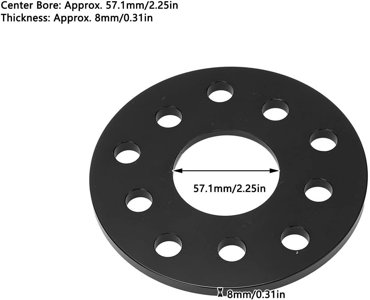 Entretoises de roue centrées sur moyeu européen 5X100 OU 5X112 | 8MM D'ÉPAISSEUR | 57.1 Alésage du moyeu