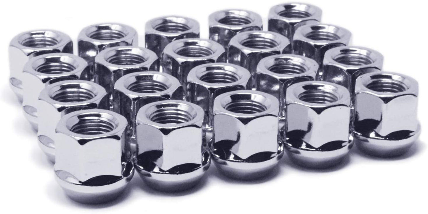 Open End Bulge Acorn Lug Nuts 1/2-20 Thread Pitch 3/4" Hex 1/2x20