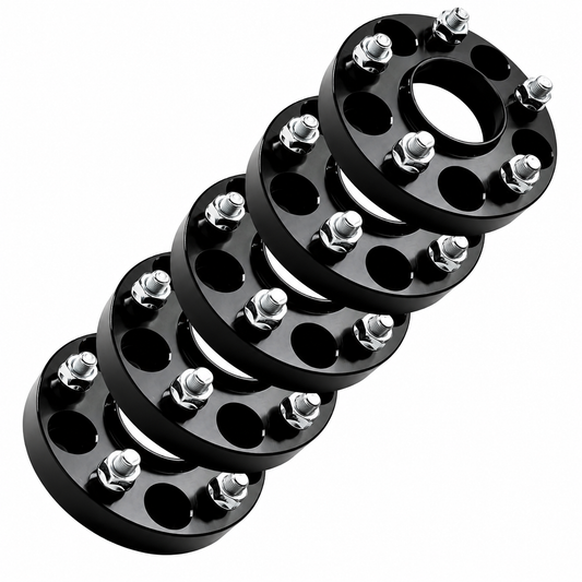 Forged 5X4.5 To 5X5.5 Hub Centric Wheel Adapters 1.25 Inch 1/2x20 Grade 12.9 Studs 71.5mm Jeep Center Bore Set of 5