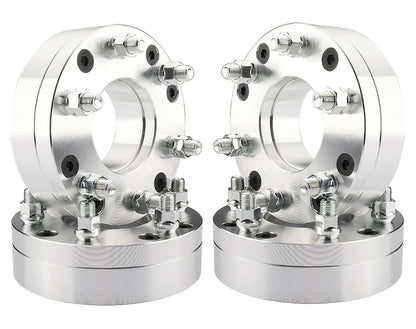 5x5.5 to 6x5.5 Wheel Adapters - Converts 5 Lug 5x5.5 to 6 Lug 6x5.5 - 2" Thick 1/2-20 Studs 87mm Center Bore