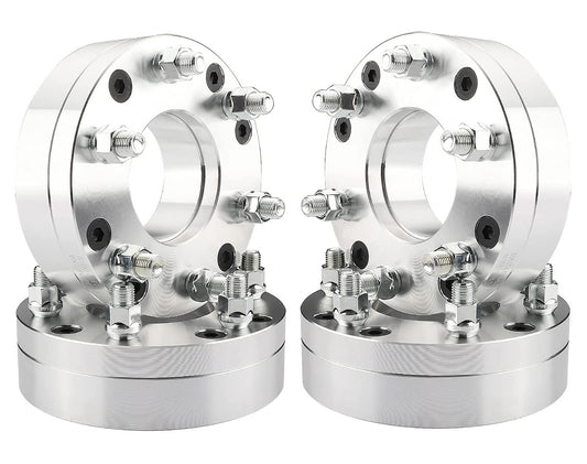 5x5.5 to 6x5.5 Wheel Adapters - Converts 5 Lug 5x5.5 to 6 Lug 6x5.5 - 2" Thick 1/2-20 Studs 87mm Center Bore