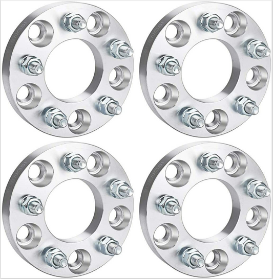 5X114.3 TO 5X100 WHEEL ADAPTERS 1 INCH THICK 25MM 12X1.5 STUDS SOLID FORGED BILLET ADAPTERS 5X114.3 TO 5X100 CONVERSION KIT