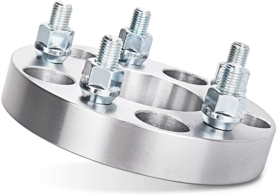 5X100 TO 5X120 WHEEL ADAPTERS SPACERS 1 INCH THICK 12X1.5 STUDS (USE 5X120 WHEELS / RIMS ON 5X100 VEHICLES) 25MM HUBCENTRIC
