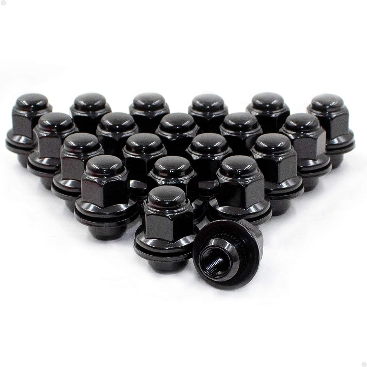 24 Nissan OEM Black Factory Mag Style Lug Nuts 12x1.25 | For Armada Frontier Pathfinder Titan Xterra