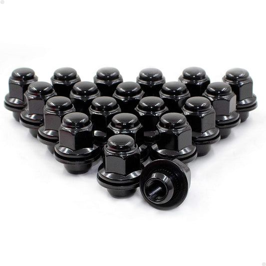 20 Infiniti OEM Black Factory Mag Style Lug Nuts 12x1.25 | For G35 G37 M35 Q50 Q60 FX