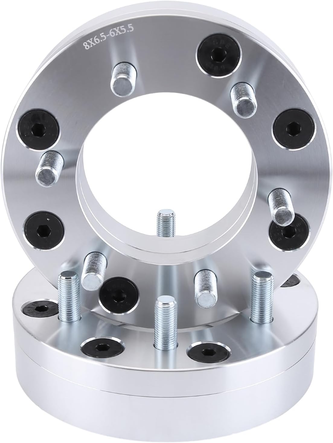 8x6.5 To 6x5.5 Wheel Adapter Spacers | 2 Inch Thick 14x1.5 Studs Use Chevy GMC Wheels On 8 Lug 2500 3500 Trucks