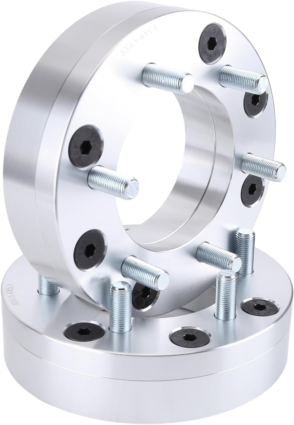 8x6.5 To 6x5.5 Wheel Adapter Spacers | 2 Inch Thick 14x1.5 Studs Use Chevy GMC Wheels On 8 Lug 2500 3500 Trucks