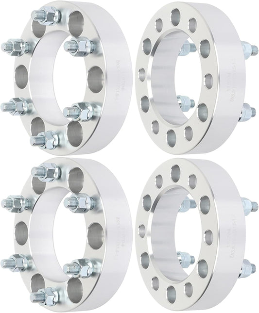 6X5.5 To 6X4.5 Wheel Adapters Spacers AKA 6x139.7 to 6x114.3 Forged 1.5" Inch Thick 14X1.5 Studs