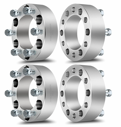 6X5.5 To 6X135 Wheel Adapters 1.5 Inch Thick |  14X1.5 Studs Use Ford Wheels On Chevy Trucks Will Work with All Stock or Aftermarket 6x135 Rims / Wheels