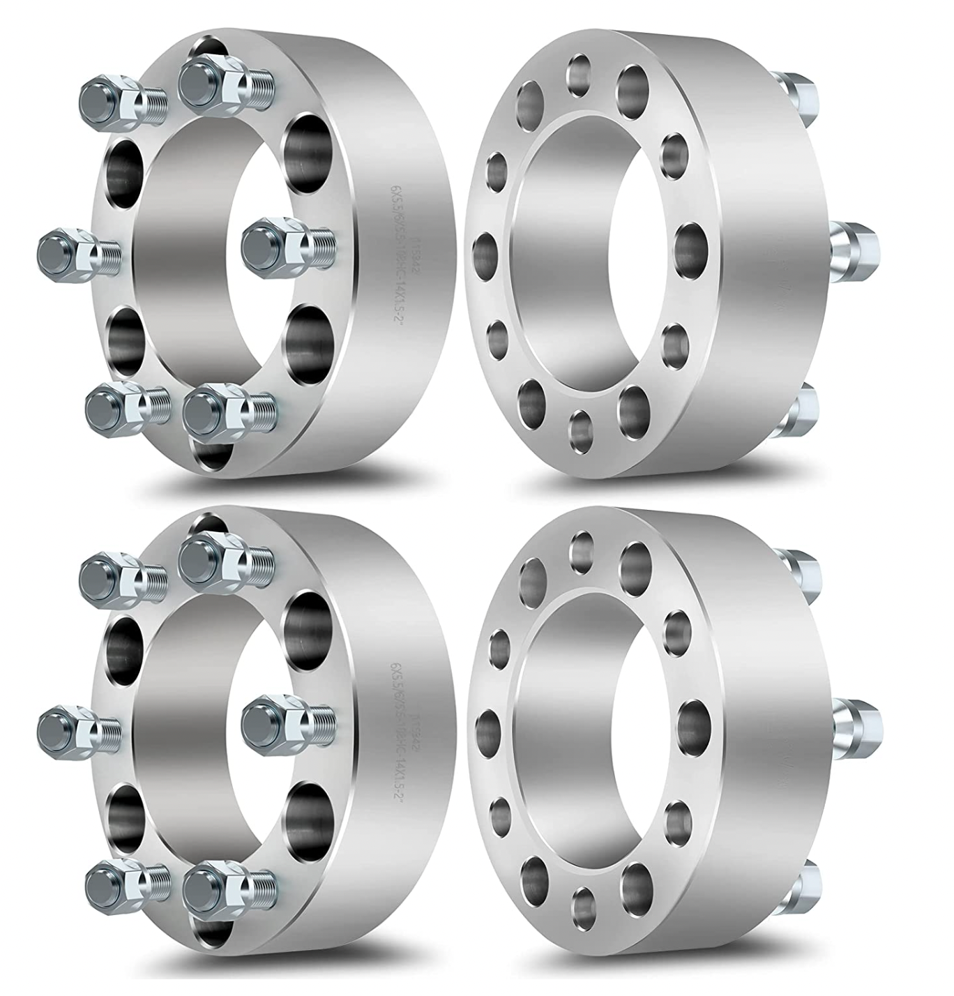 Adaptadores de 4 ruedas | 2" | 6X5.5 a 6X135 | Los pernos de 14X1.5 convierten Chevy en Ford