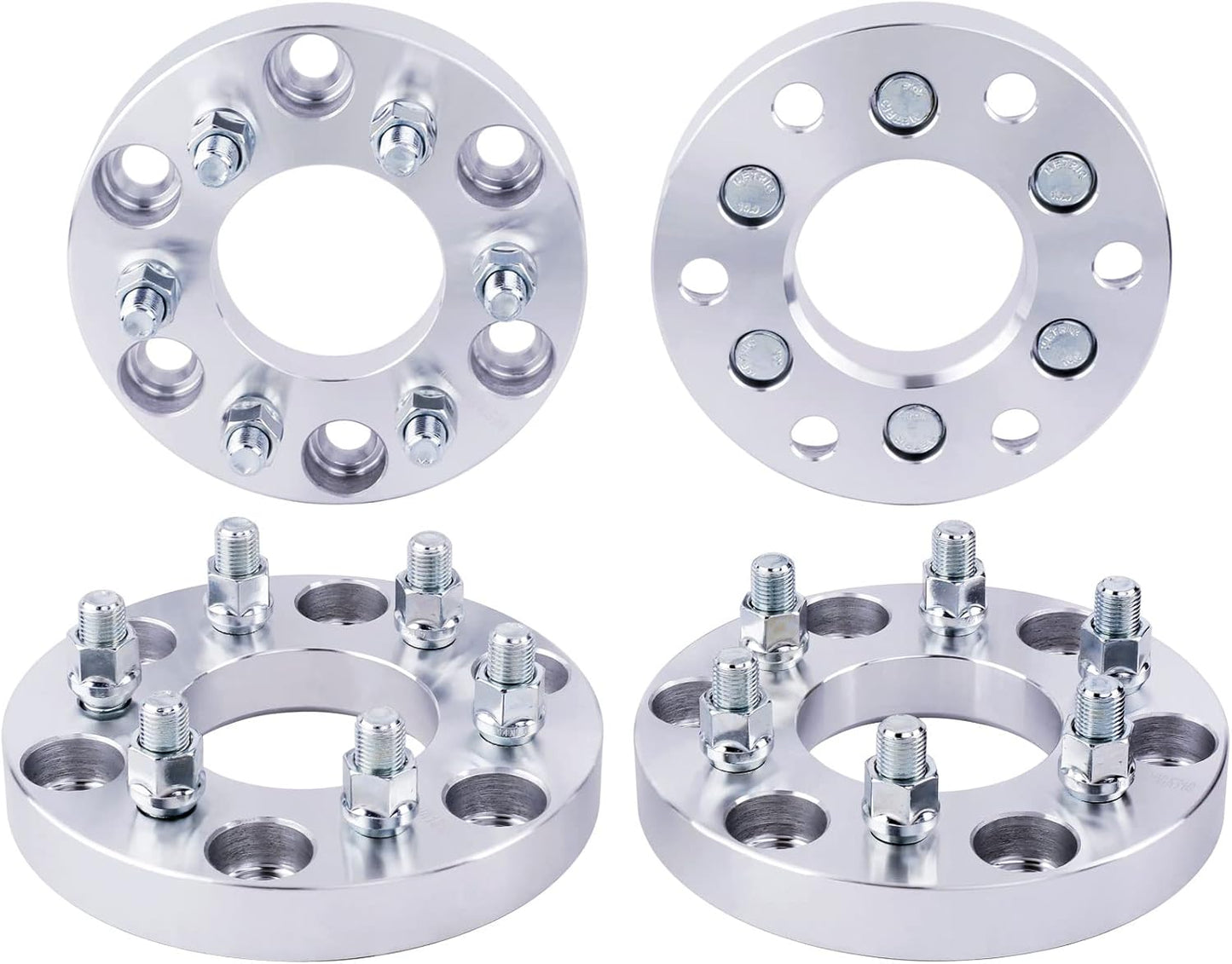 Espaciadores de ruedas de 6X5,5 a 6X5,5 | Adaptadores | 1.5" | 14X1.5 Stud Chevy GMC | 6x139.7 | Centro de buje de 78.1 mm