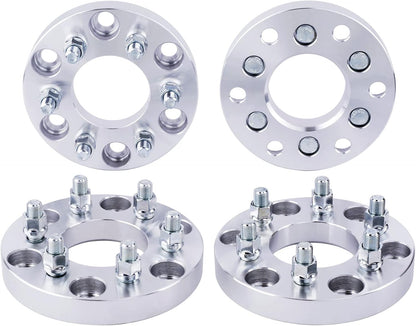 Espaciadores de ruedas de 6X5,5 a 6X5,5 | Adaptadores | 1.5" | 14X1.5 Stud Chevy GMC | 6x139.7 | Centro de buje de 78.1 mm