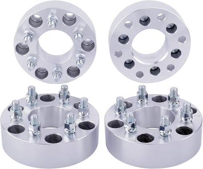 Espaciadores de ruedas de 6X5,5 a 6X5,5 | Adaptadores | 1.5" | 14X1.5 Stud Chevy GMC | 6x139.7 | Centro de buje de 78.1 mm