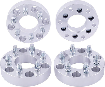 4 adaptateurs de roue centrés sur moyeu 6X5,5 à 6X135 1 pouce d'épaisseur | Les goujons 14X1,5 convertissent les camions Chevy GMC en roues Ford