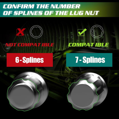 7 Spline Key For Spline Lug Nuts Fits Security Spline Lug Nuts On Dodge RAM Ford Chevy GMC Cadillac Trucks