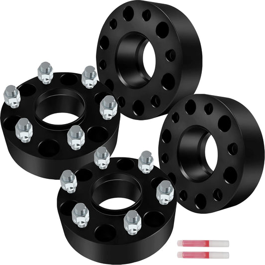 6X135 To 6X5.5 Hub Centric Wheel Adapters 2 Inch Thick | 14X1.5 Studs Converts Use Chevy GMC Truck Wheels On Ford Trucks