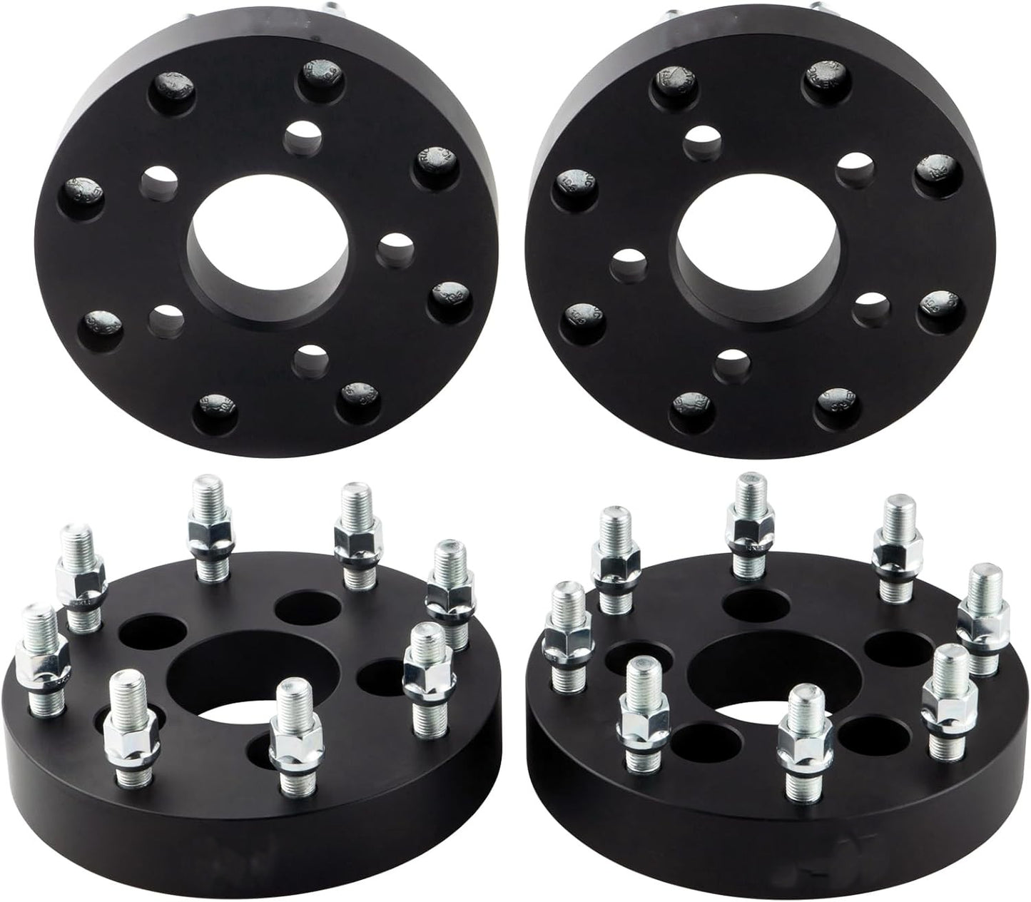 2 ADAPTADORES ESPACIADORES DE RUEDAS 5X5 A 8X6.5 | COLOQUE 8 RUEDAS DE LUG EN UN COCHE DE 5 LUG | 2" PULGADAS DE GROSOR 14X1.5