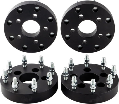 2 ADAPTADORES ESPACIADORES DE RUEDAS 5X5 A 8X6.5 | COLOQUE 8 RUEDAS DE LUG EN UN COCHE DE 5 LUG | 2" PULGADAS DE GROSOR 14X1.5