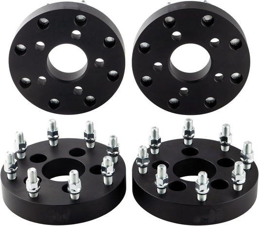 2 ADAPTADORES ESPACIADORES DE RUEDAS 5X5 A 8X6.5 | COLOQUE 8 RUEDAS DE LUG EN UN COCHE DE 5 LUG | 2" PULGADAS DE GROSOR 14X1.5