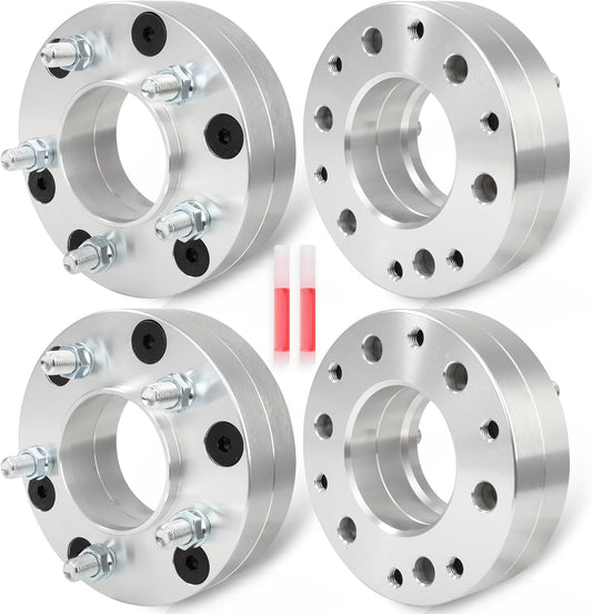 6x5.5 To 5x150 Hub Centric Wheel Adapter Spacers | 14x1.5 Threads 2 Inch Thick | Use 5 Lug Tundra Wheels On 6 Lug Chevy/GMC/Toyota Trucks 6x139.7 To 5x150