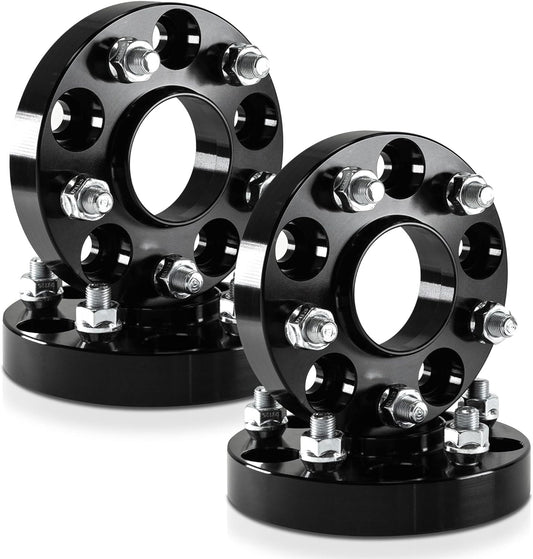 4 6X135 To 6X5.5 Hub Centric Wheel Adapters 1 Inch Thick | 14X1.5 Studs Converts Use Chevy GMC Truck Wheels On Ford Trucks