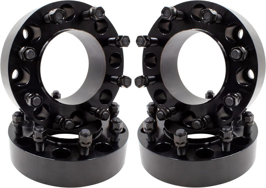 8X6.5 To 8X180 2 Inch Wheel Adapters Spacers Hub Centric 50mm Thick 14X1.5 Studs 8X165.1 To 8X180